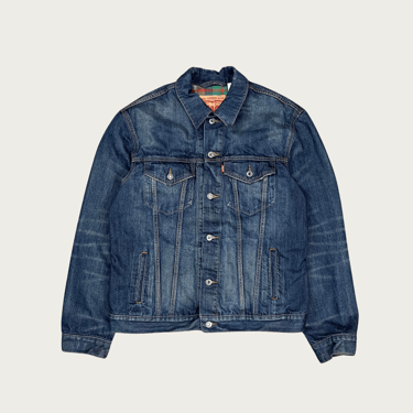 (XL) Levi's Flannel Lined Dark Wash Denim Jacket