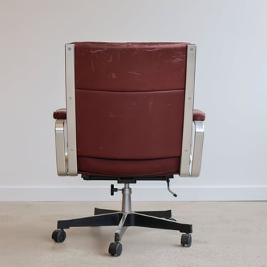 Mid Century Modern Leather Office Chair 