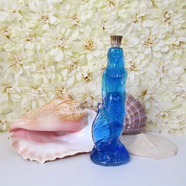 Vintage Avon Mermaid Bottle - Full of Skin So Soft Bath Oil Perfume 