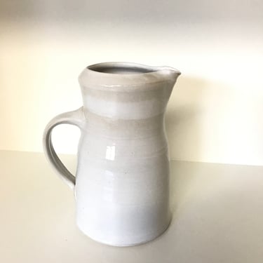 handmade pitcher, jug, white pitcher, carafe, water pitcher, ceramic jug, ceramic pitcher, pottery jug 
