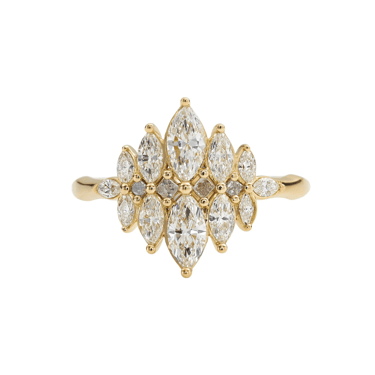 Marquise Diamond Cluster Engagement Ring - ARTËMER Trunk Show