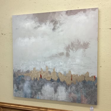 Large Gold Leaf Abstract Canvas Art