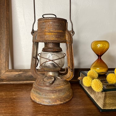 Vintage 1955 - 1970s Feuerhand 176 SPEC Super Baby Stormcap Lantern DBP&K1490 | West Germany Post-War Steel and Wire Stormproof Gas Lamp 