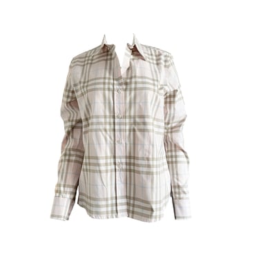 Burberry Classic Pink Plaid Button Down