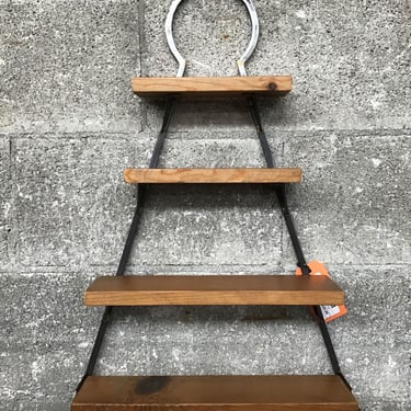 Handmade Wood & Steel Wall Shelf (Seattle)