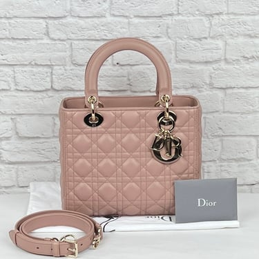 Lady Dior Bag, Medium, Blush