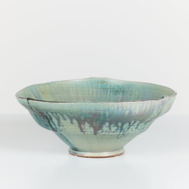 Decorative Glazed Stoneware Bowl by McMillen 