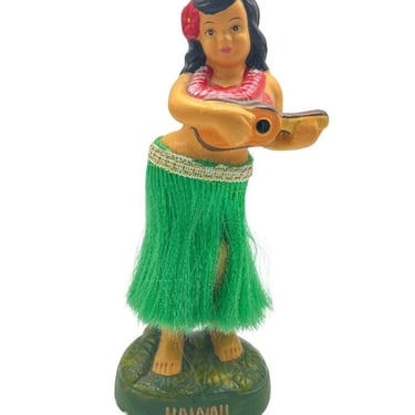 7" Hawaiian Hula Nodder Vintage Ukelele Girl Dancer Bobble 