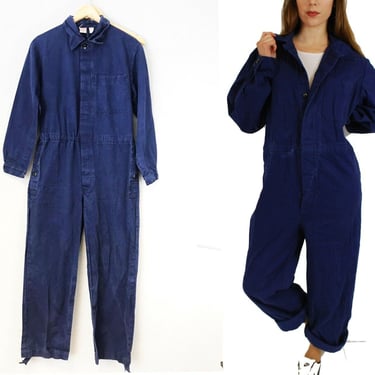 Vintage French Workwear Railroad Overalls Navy Blue - Various Sizes - Boilersuit 