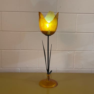 Vintage 90s Fiberglass Tulip Lamp 