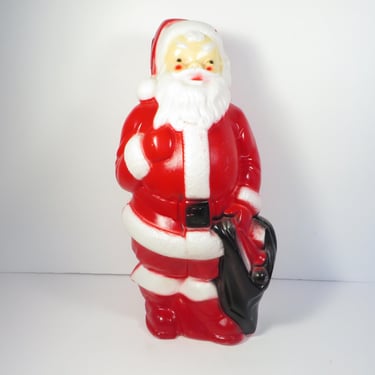 Plastic Lighted Santa Claus - Empire 1968 Plastic Lighted Santa Claus Blow Mold 