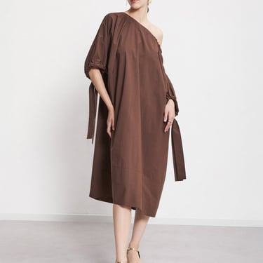 Ottod'Ame - Poplin Midi Dress - Chocolate