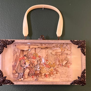 anton pieck purse the flower market 3D box bag 