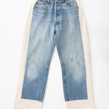 Vintage Reworked Slouch Jean in Indigo and Natural Size 26