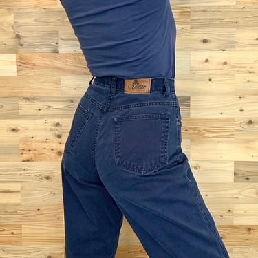 90's Vintage LizWear Navy Blue High Rise Jeans / Size 26 27 