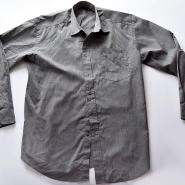 DUNHILL Men's Grey Cotton Shirt Button down oxford 17/33-34 