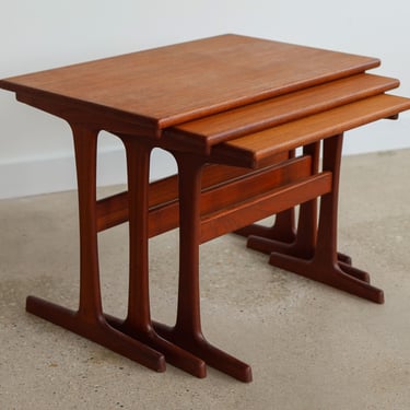 Mid-Century Modern Kai Kristiansen Nesting Table Set 