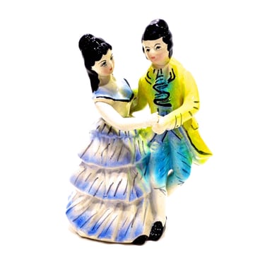 VINTAGE: Ceramic Ballroom Dancing Figurine - Handcrafted - Hand Painted - Gift Idea - SKU 23-C-00010347 