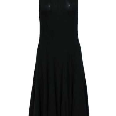 Lauren Ralph Lauren - Black Knit Sleeveless Flare Midi Dress Sz M