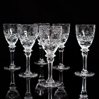 Rogaska Gallia Crystal Cordial Glasses | Vintage Glassware | Set of 6 