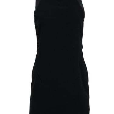 Rag & Bone - Black Sleeveless Faux Leather Trim Detail Dress Sz 4