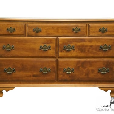 ETHAN ALLEN Heirloom Nutmeg Maple Colonial / Early American 54" Double Dresser 10-5302 