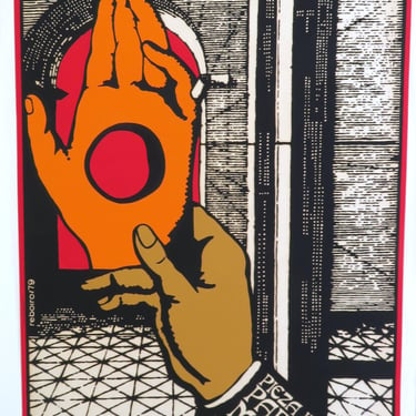 Vintage Cuban Surrealist Poster for Pieza Inconclusa Soviet Film by  Nikita Mijalkov- Silkscreen by Reboiro 1979 Cuba