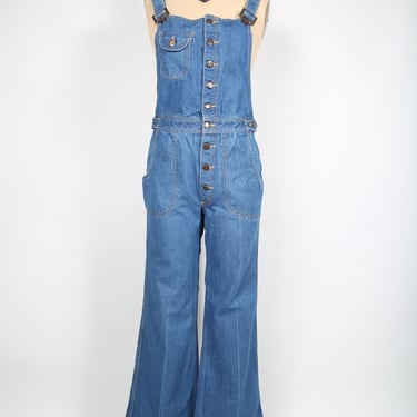 Vintage 70s Denim Overalls Jumpsuit Vintage Denim Hang Ten Hippy Hippie Woodstock Retro 