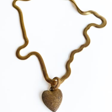 Gold Heart Pendant Necklace