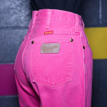Vintage 1980s Hot Pink Wrangler Jeans | Medium / Large | 19 