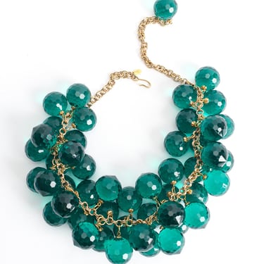 Emerald Disco Ball Necklace