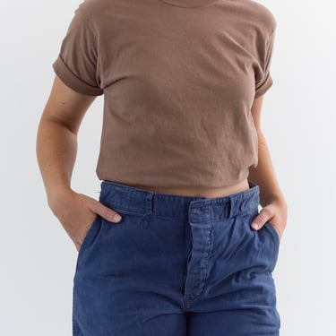 Vintage 31 Waist Blue Denim Shorts | Unisex French Workwear style | S037 