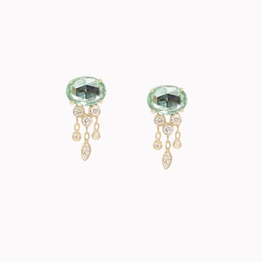 Tourmaline & Diamond Jellyfish Earrings