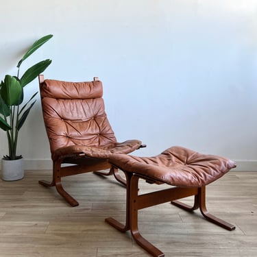 Vintage Siesta Lounge Chair &amp; Ottoman by Ingmar Relling for Westnofa