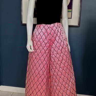 Quilted Hostess Jumpsuit/ Beach Pajama, 1960s