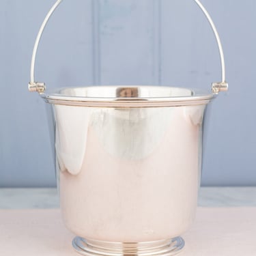 Vintage Silverplate Swing Handle Ice Bucket