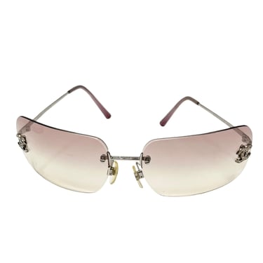 Chanel Pink Rhinestone Sunglasses
