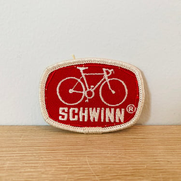Vintage Schwinn Sew On Embroidered Patch Bicycle Bike 