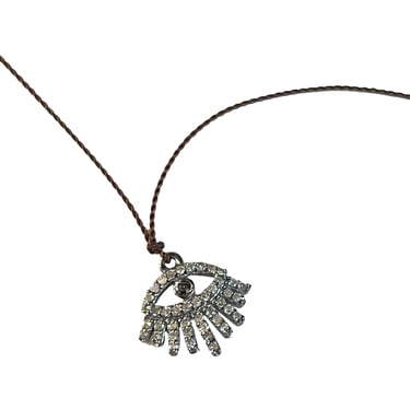 MARGARET SOLOW | EVIL EYE PAVE DIAMOND NECKLACE