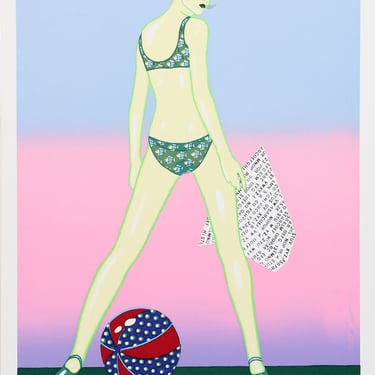 Beach Ball by Kiki Kogelnik 1978 Serigraph Signed Pop 