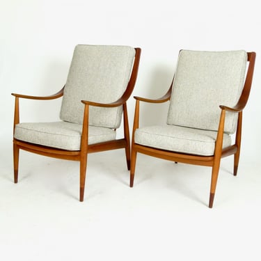 Pair of Hvidt & Nielsen Lounge Chairs