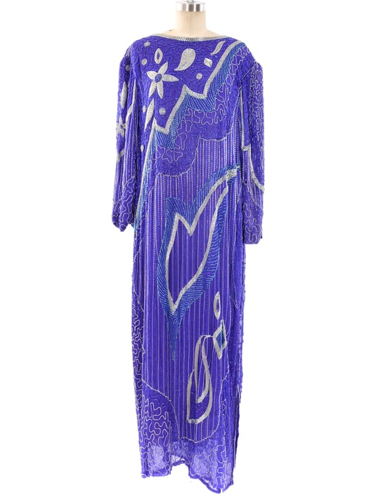 Judith Ann Bead Embellished Silk Dress
