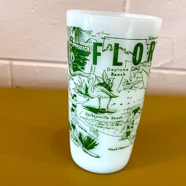 Vintage Mid Century Florida Souvenir Drinking Glass 