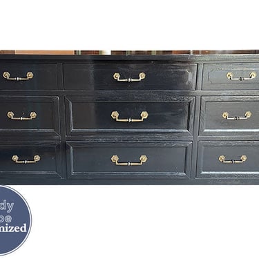 64&quot; Unfinished 9 Drawer Vintage Dresser #08360
