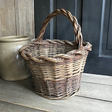 Rustic French Market Basket, Garden, Harvest, Handle, Farmhouse, Farm Table, French Farmhouse 