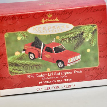 Vintage 1978 Hallmark Keepsake Ornament Dodge Lil Red Express Truck All-American Truck Christmas Ornament Brand New Keepsake Ornament Mint 