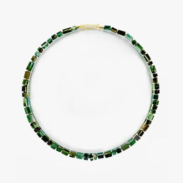 Judi Powers | Green Tourmaline Trillion Crystal Necklace