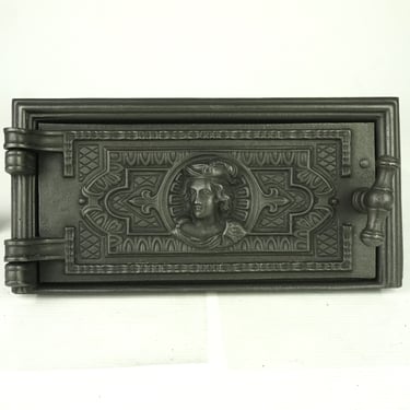 Cast iron oven door, antique Iron Door, rusty stove part,Iron Stove Door,  Antique Furnace,Cast Iron Salvage Front Panel, vintage metal door 