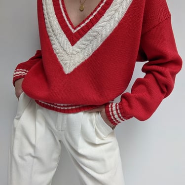 Vintage Strawberry Collegiate Sweater