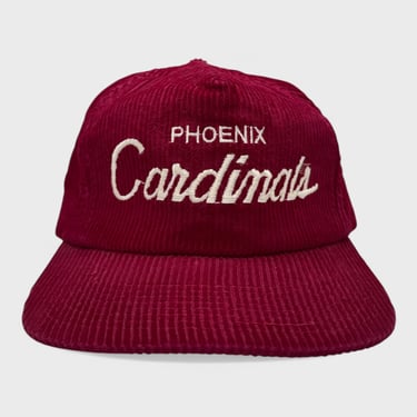 Vintage 1990s Phoenix Cardinals Corduroy Script Strapback Hat